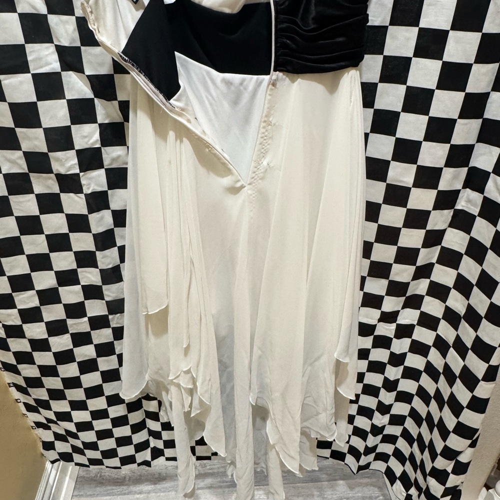Elegant Black and White Dress